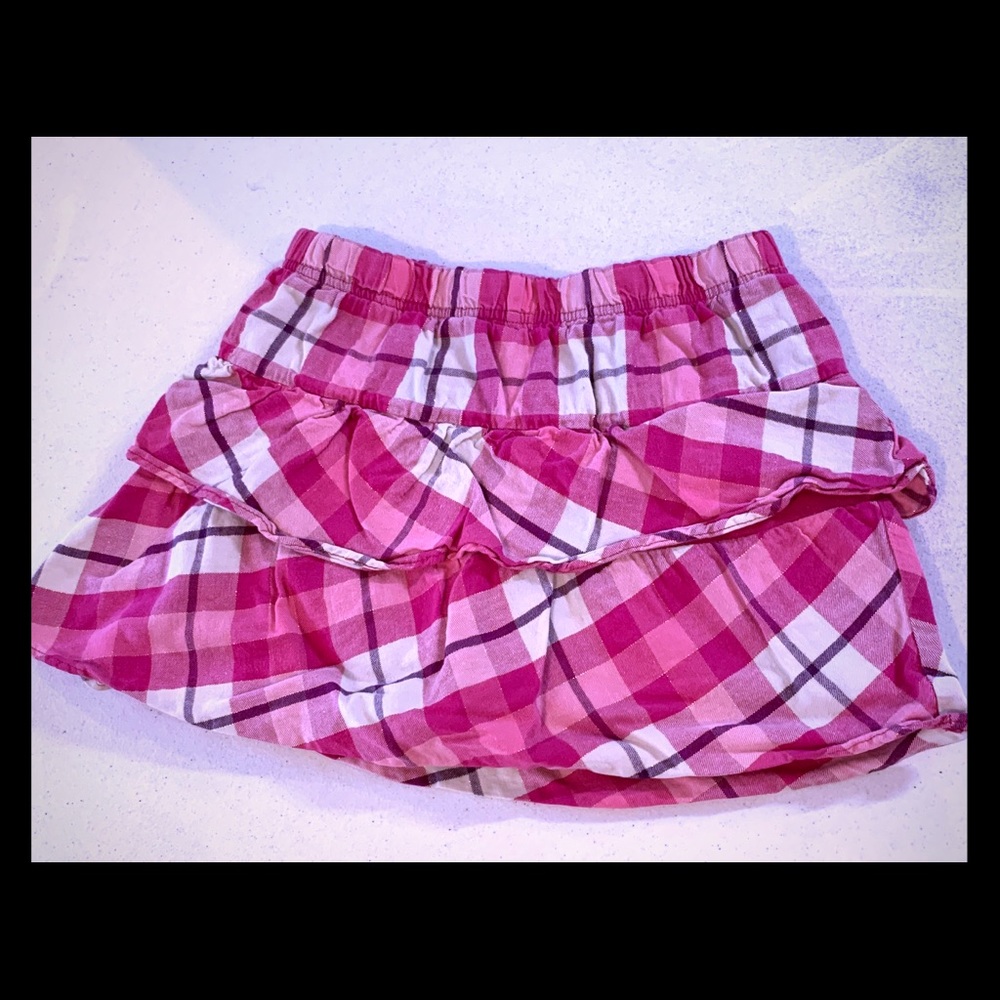 🦄Bundle 5/$10🦄 Pink plaid skirt #1083